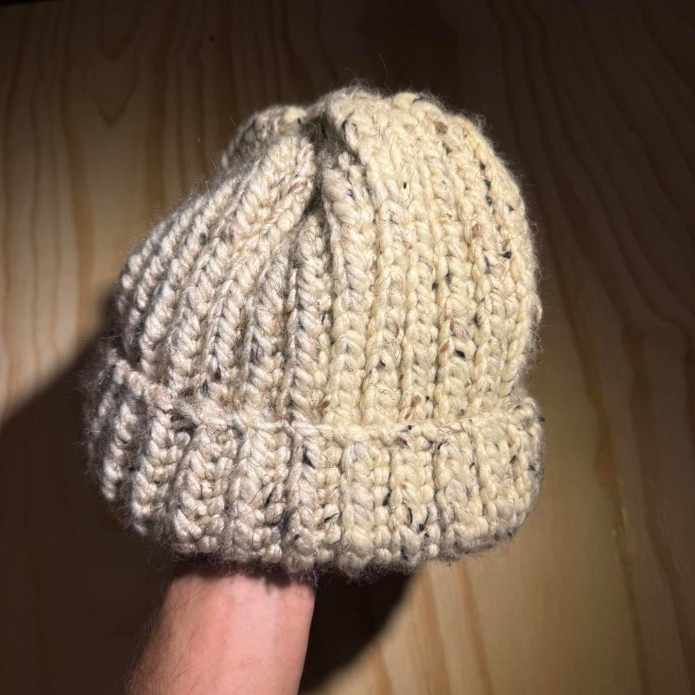 HANDMADE THICK wool knit hat